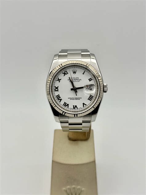 rolex datejust quadrante bianco numeri romani|rolex datejust 36 prezzi.